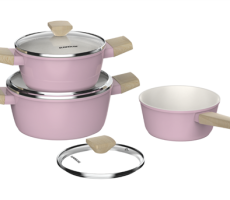 Bộ nồi phủ sứ Nano đáy từ Sunhouse Healthy SHG7979MP1